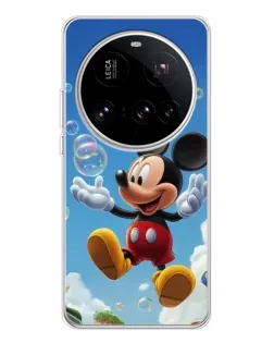 Чехол для Xiaomi 15 Ultra с картинкой «Mickey и мыльные пузыри»