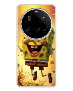 Чехол для Xiaomi 15 Ultra с картинкой «Губка Боб прыгает»