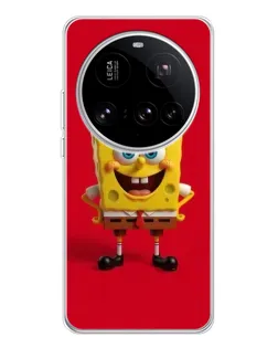 Чехол для Xiaomi 15 Ultra с картинкой «Спанч Боб на красном»