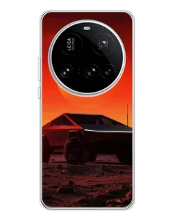Чехол для Xiaomi 15 Ultra с картинкой «Cybertruck на Марсе»