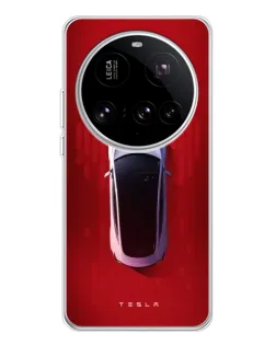 Чехол для Xiaomi 15 Ultra с картинкой «Tesla Top View»