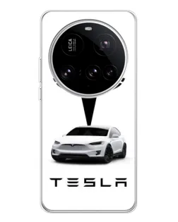 Чехол для Xiaomi 15 Ultra с картинкой «Tesla White Style»