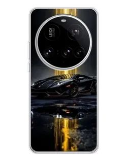 Чехол для Xiaomi 15 Ultra с картинкой «Ночной Lamborghini драйв»