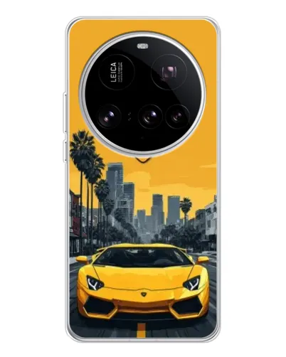 Чехол для Xiaomi 15 Ultra с картинкой «Желтый Lamborghini город» Чехол для Xiaomi 15 Ultra с картинкой «Желтый Lamborghini город»