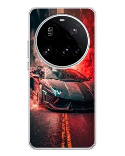 Чехол для Xiaomi 15 Ultra с картинкой «Lamborghini красный дым»