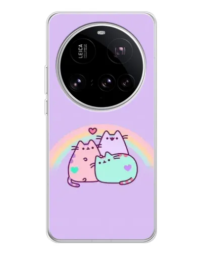 Чехол для Xiaomi 15 Ultra с картинкой «Радужные Пушины»