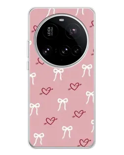 Чехол для Xiaomi 15 Ultra с картинкой «Сердца и банты»