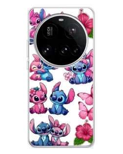 Чехол для Xiaomi 15 Ultra с картинкой «Стикеры Stitch и Angel»