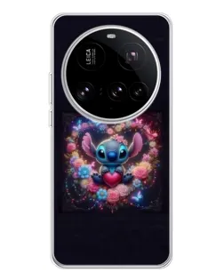 Чехол для Xiaomi 15 Ultra с картинкой «Stitch в цветах»