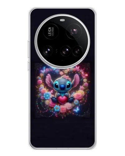 Чехол для Xiaomi 15 Ultra с картинкой «Stitch в цветах»