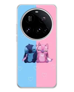 Чехол для Xiaomi 15 Ultra с картинкой «Stitch и Angel Love»