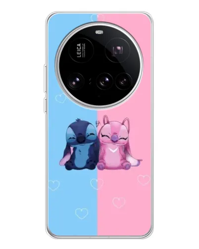 Чехол для Xiaomi 15 Ultra с картинкой «Stitch и Angel Love»