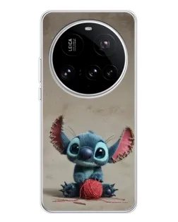 Чехол для Xiaomi 15 Ultra с картинкой «Стич на коричневом фоне»