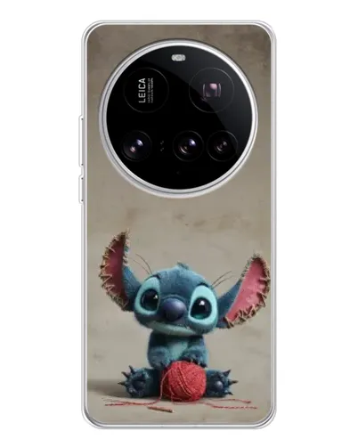Чехол для Xiaomi 15 Ultra с картинкой «Стич на коричневом фоне»