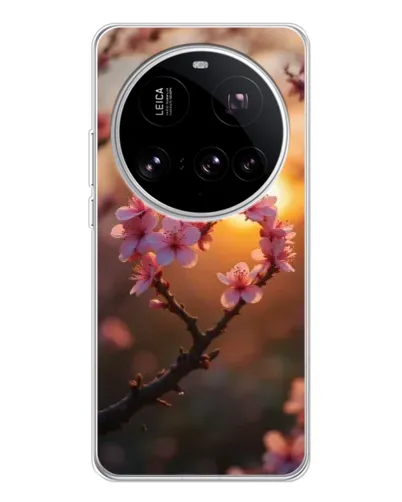 Чехол для Xiaomi 15 Ultra с картинкой «Розовый цвет сердце на фоне заката» Чехол для Xiaomi 15 Ultra с картинкой «Розовый цвет сердце на фоне заката»