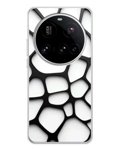 Чехол для Xiaomi 15 Ultra с картинкой «Белая объемная сетка» Чехол для Xiaomi 15 Ultra с картинкой «Белая объемная сетка»