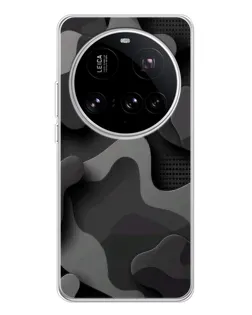 Чехол для Xiaomi 15 Ultra с картинкой «Темный абстрактный камуфляж»