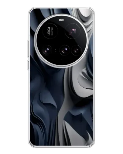 Чехол для Xiaomi 15 Ultra с картинкой «Объемные синие складки» Чехол для Xiaomi 15 Ultra с картинкой «Объемные синие складки»