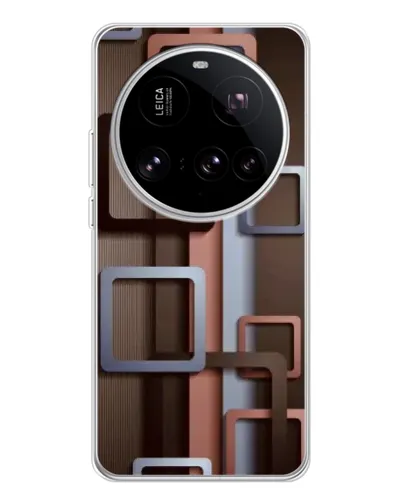 Чехол для Xiaomi 15 Ultra с картинкой «Коричневые объемные квадраты» Чехол для Xiaomi 15 Ultra с картинкой «Коричневые объемные квадраты»