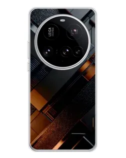 Чехол для Xiaomi 15 Ultra с картинкой «Черные геометрические блоки»