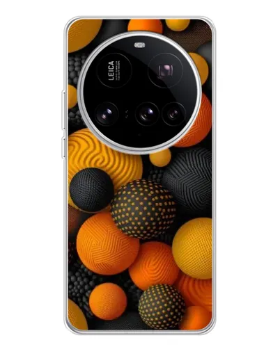Чехол для Xiaomi 15 Ultra с картинкой «Объемные оранжевые сферы» Чехол для Xiaomi 15 Ultra с картинкой «Объемные оранжевые сферы»