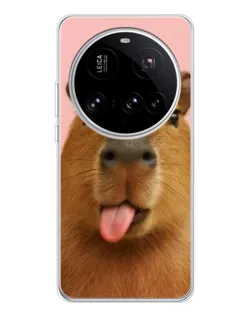 Чохол для Xiaomi 15 Ultra з картинкою «Капібара з язиком»