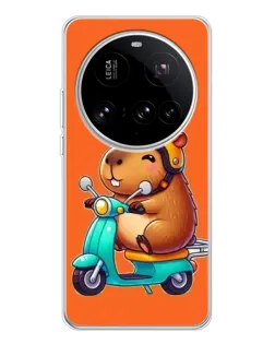 Чохол для Xiaomi 15 Ultra з картинкою «Капібара на скутері»