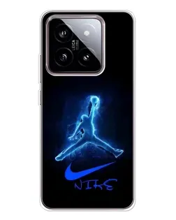 Чехол для Xiaomi 15 с картинкой «Jordan Neon Blue»