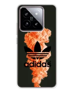 Чехол для Xiaomi 15 с картинкой «Оранжевый дым Adidas»