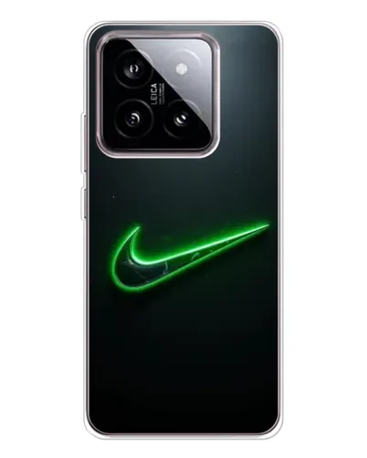 Чехол для Xiaomi 15 с картинкой «Неоновый контур Nike»