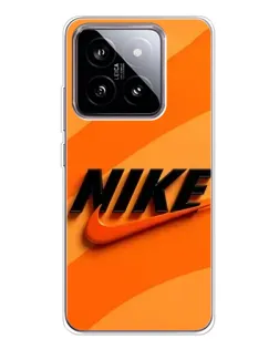 Чехол для Xiaomi 15 с картинкой «Оранжевый драйв Nike»