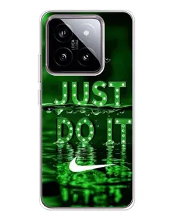 Чехол для Xiaomi 15 с картинкой «Зеленый неоновый Nike»