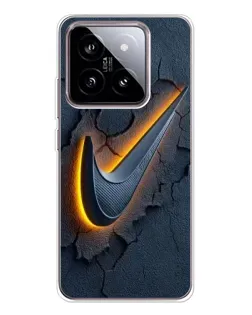 Чехол для Xiaomi 15 с картинкой «Объемный логотип Найк»