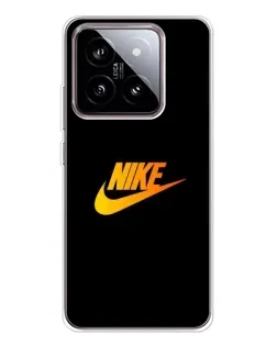 Чехол для Xiaomi 15 с картинкой «Золотой логотип Nike»