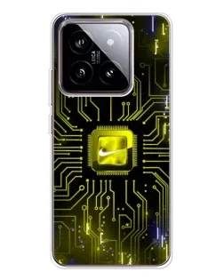Чехол для Xiaomi 15 с картинкой «Nike — золотая искра»