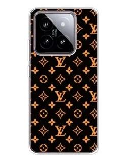 Чехол для Xiaomi 15 с картинкой «Золотая монограмма LV»