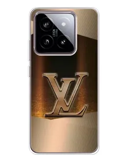 Чехол для Xiaomi 15 с картинкой «LV — золотое сияние»