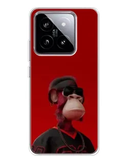 Чехол для Xiaomi 15 с картинкой «Bored Ape в красном»