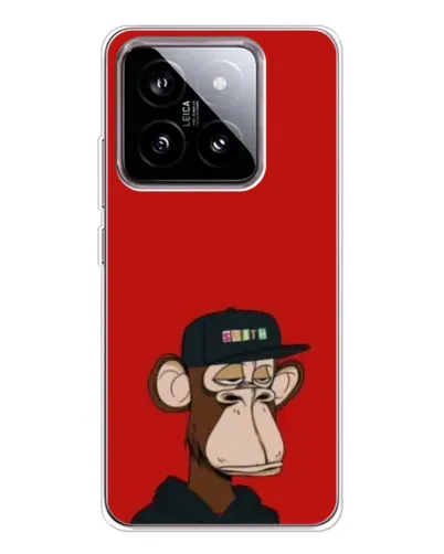 Чехол для Xiaomi 15 с картинкой «Bored Ape — красный фон»