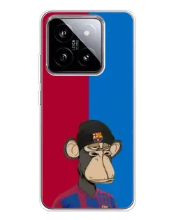 Чехол для Xiaomi 15 с картинкой «Bored Ape — фанат Барсы»