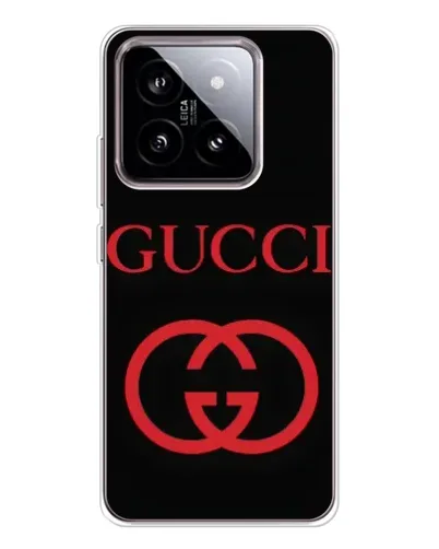 Чехол для Xiaomi 15 с картинкой «Gucci — красный логотип»