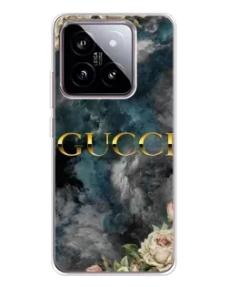 Чехол для Xiaomi 15 с картинкой «Абстрактные цветы Gucci»