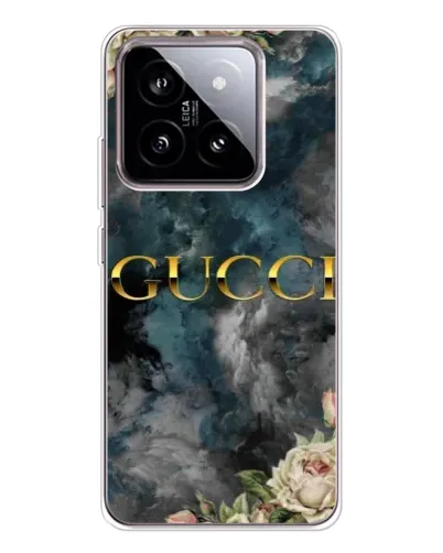 Чехол для Xiaomi 15 с картинкой «Абстрактные цветы Gucci»