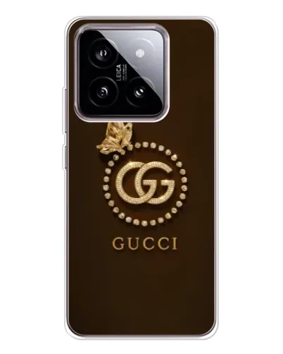 Чехол для Xiaomi 15 с картинкой «Gucci — золотая бабочка»