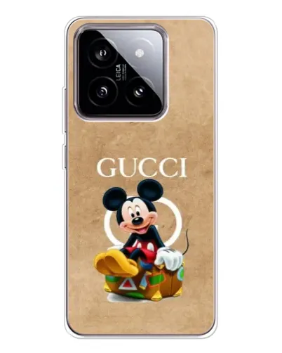 Чехол для Xiaomi 15 с картинкой «Микки Маус Gucci — крафт»