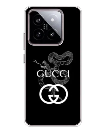 Чехол для Xiaomi 15 с картинкой «Gucci — серебряная змея»