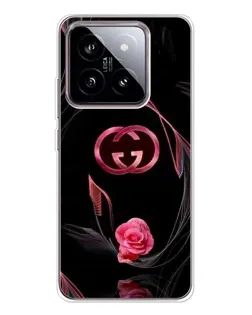 Чехол для Xiaomi 15 с картинкой «Gucci — неоновая роза»