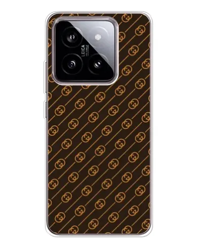 Чехол для Xiaomi 15 с картинкой «Gucci — золотые диагонали»