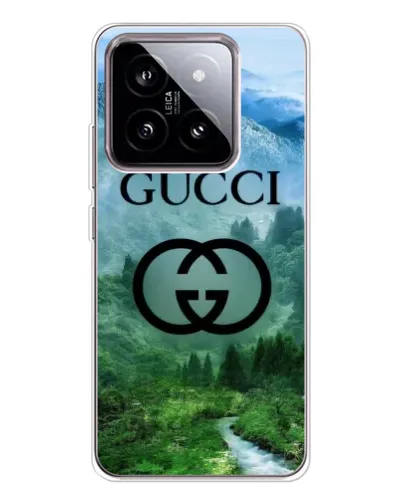 Чехол для Xiaomi 15 с картинкой «Gucci — горный пейзаж»