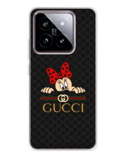 Чехол для Xiaomi 15 с картинкой «Минни Маус Gucci — черный»